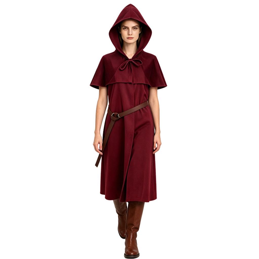 Hooded Cloak Robe for Costume Stage Performance