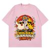 Chicken Banana Party Funny Meme T Shirt Unisex Unisex Fashion Clothing Tshirts Summer Shortsleeved Loose Casual Cotton Tshirts