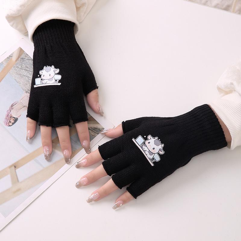 

Шерстяные перчатки без пальцев: Вязаные велосипедные перчатки с сенсорным экраном для тепла осенью и зимой