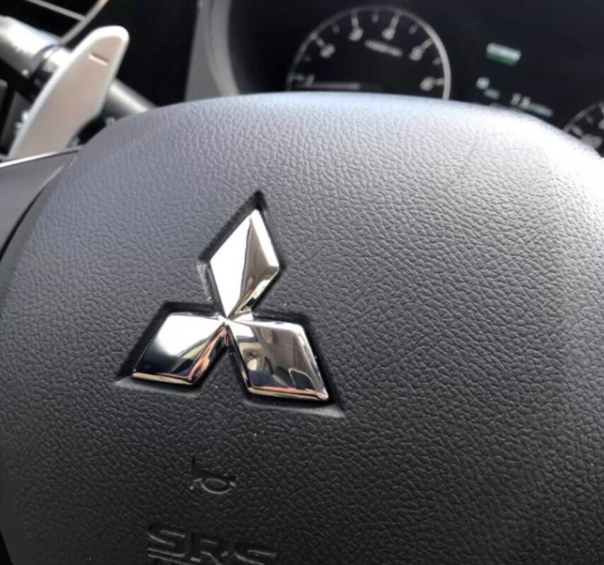 1 Stück ABS Beeinflusst nicht 47 mm für Mitsubishi Auto Emblem Lenkrad Mittelplakette Lenkaufkleber Abziehbild Styling Auto Zubehör