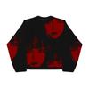 Unisex Hip Hop Streetwear Knitted Sweater Men Gothic Portrait Print Pullover Autumn Harajuku Sweater Women Oversized Sweater