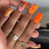 Trendy European & American Wearable Nails with Floral and Diamond Designs - Removable Duckbill Style