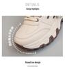ZY7830 Atmungsaktive weiße Schuhe - 2024 Frühling/Herbst Dünne Sohle, Höhenverstärkend, Langlebig Koreanischer College-Trend