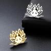 Lucktune Lotus Meditation Brooch Stainless Steel Metal Pins For Men Women's Shirt Badges Yoga Supernatural Power Amulet Jewelry
