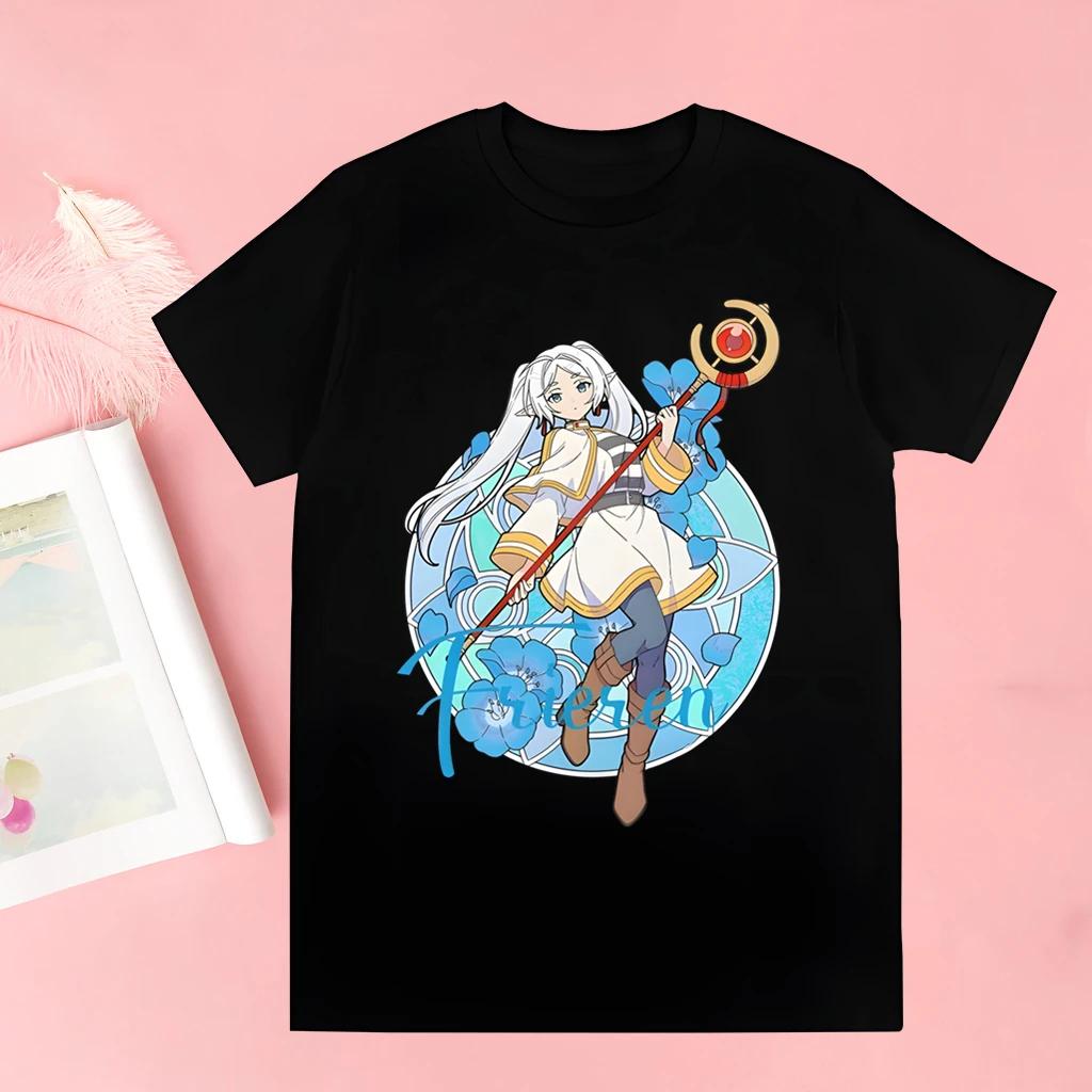 

Футболки Frieren Beyond Journey s End Мужские Летние Графические Футболки Забавные Футболки Для Мужчин Футболки С Круглым Вырезом Топы Харадзюку 4XL