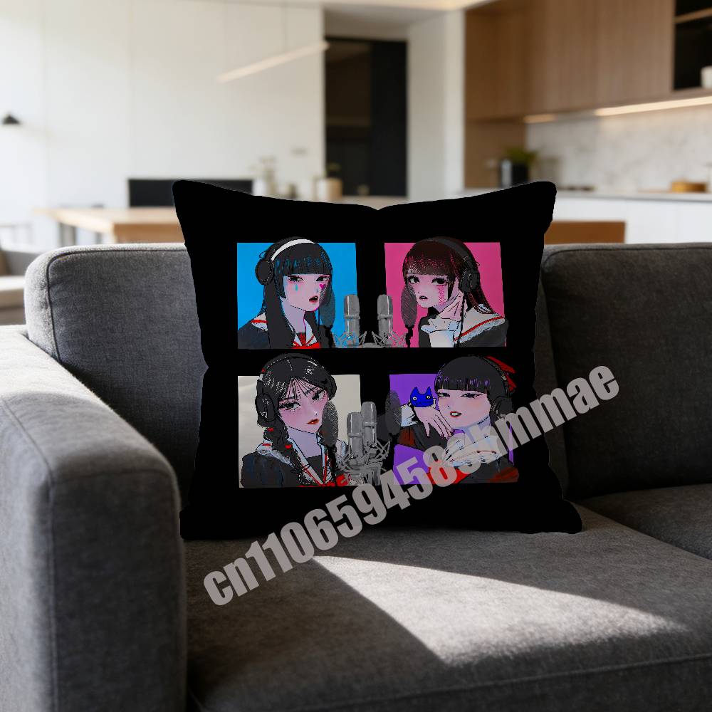 For P-Phantom Siita M-Miu M-Mona R-Rinka H-Hisui Throw Pillow Case Sham 45X45Cm 35X35Cm Square Home Pillowcase Cushion Cover