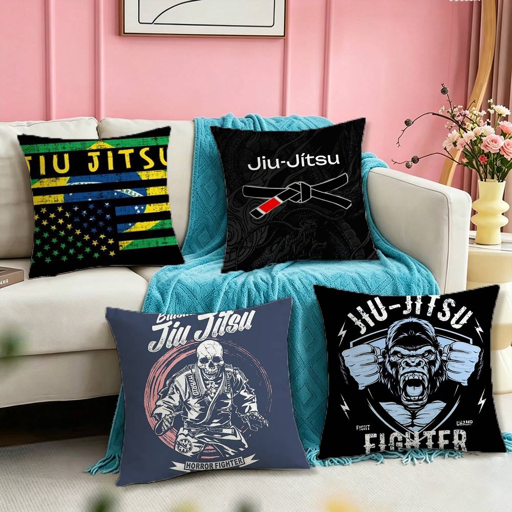 BJJ Brazilian Jiu Jitsu Square DoubleSided printed Pillow Case Bedroom Bedside Pillow Sofa Cushion Cover