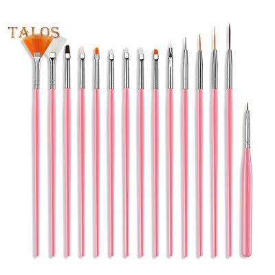TMS 15 pezzi Nail Art Hook Line punteggiatura penna da disegno polacco pennelli per trucco strumento per manicure