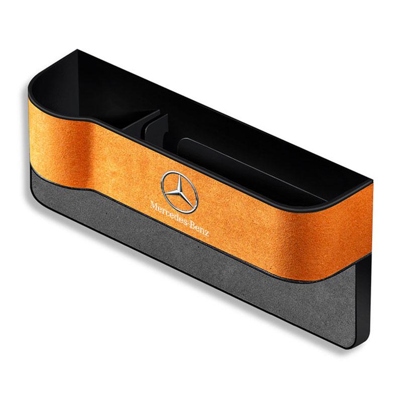 CQZ1 Car Seat Gap Leather Storag Box Side Crevice Organizer For Mercedes Benz W203 W204 W205 W206 W212 CLK GLA B C E S Accessories