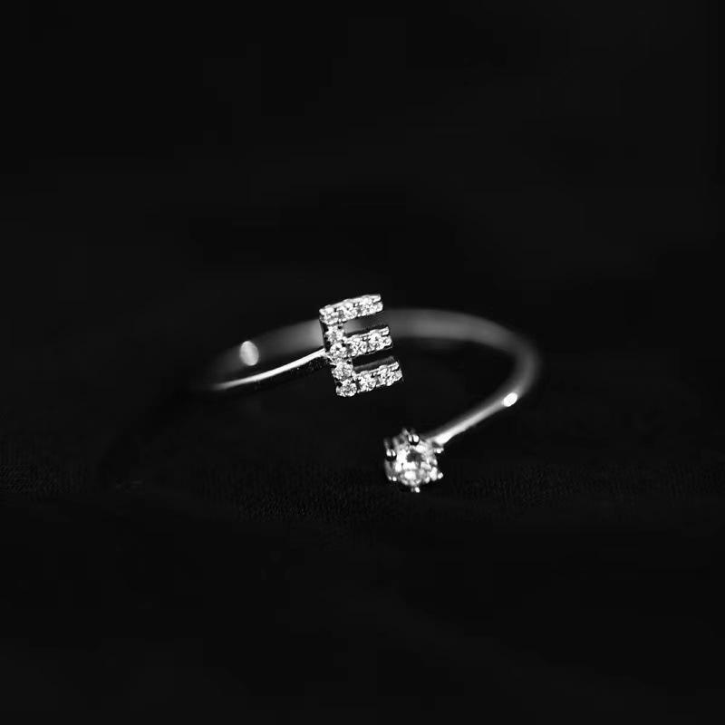 Exquisite Women's 26 Letter Open Ring - European & American Design