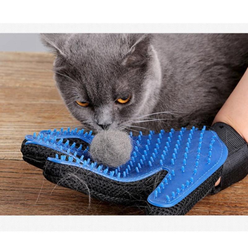 Silicone Pet Grooming Gloves Animal Hair Comb Massage Bath Cleaner Pet Supplies Suitable for Cats Dogs and Animals with Shedding Fur Pets Mittens