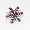 4pcs/lot Christmas Snowflake Napkin Ring Diamond Napkin Buckle Alloy Napkin Ring Cloth Ring