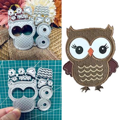 Roztomilá sova kovové vykrajovátko šablona pro DIY scrapbook fotoalbum ražba papírové karty řemesla vykrajovátka