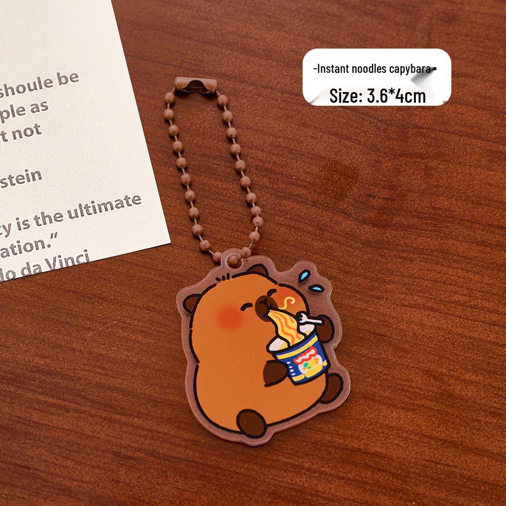Capybara Acrylic Keychain Pendant - Cute Girly Bag Charm