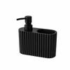 2-in-1 Seifenspenderflasche mit Schwammhalter Küchenspülbecken-Organizer Arbeitsplatte