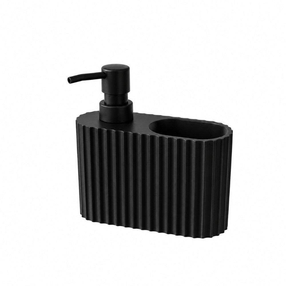 2-in-1 Seifenspenderflasche mit Schwammhalter Küchenspülbecken-Organizer Arbeitsplatte