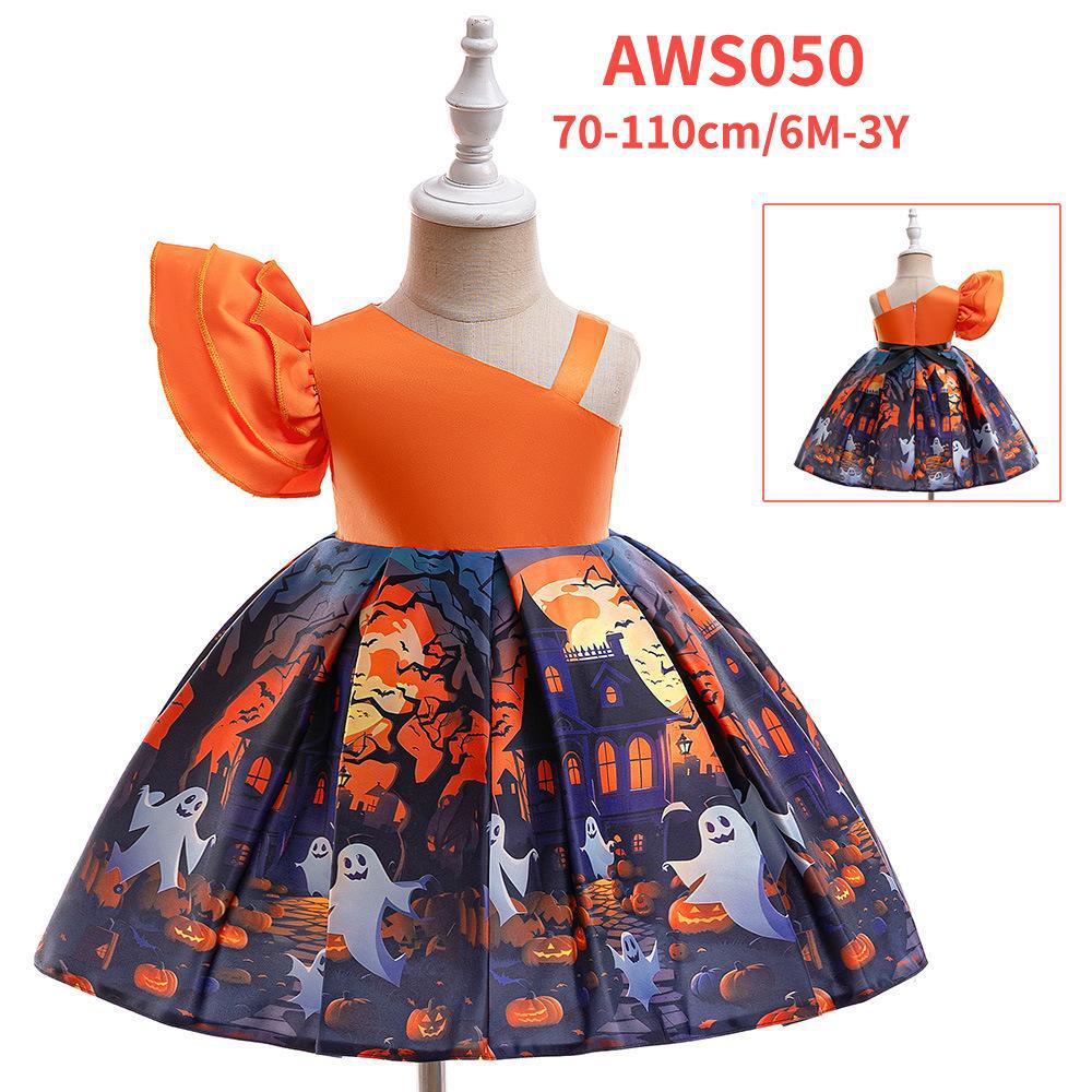 Satijnen Prinsessenjurken Collectie voor Kinderen, Halloween Meisjes Rollenspel Formele Jurk