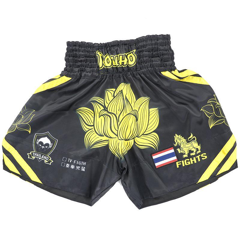 

Мягкие шорты Soft Monkey Muay Thai Lotus MMA для бокса, UFC и фитнес-тренировок M чёрный