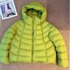White duck down short hooded down jacket women's small winter loose and light windproof short bread jacket multi-colored coat