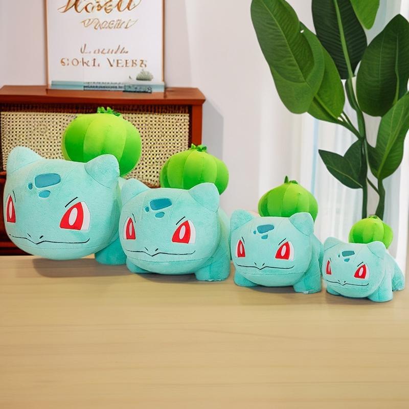 30-60Cm Bulbasaur Plush Toys Green Pokémon Big Stuffed Anime Dolls Collectible Plushie Sleeping Pillow Kid'S Christmas Gifts