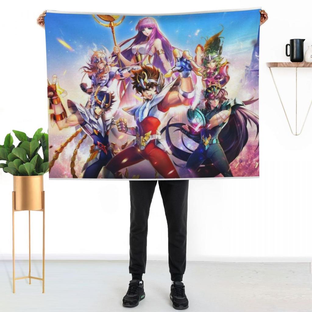 Saint Seiya Knights Of The Zodiac Throw Blanket For Decorative Sofa Soft Beds Hairys Camping Fashion Sofas Soft Blankets