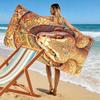 Vibrant Swirling Serpent Artistry Print Beach Towel, Quick Drying, Suitable for Travel, Outdoor Sports, Jogging, the Beach and Swimming, Gift