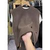 Men's Sleeveless Wool Sweater - Round Neck Knit, Autumn/Winter Casual Fashion, Youth Trend, Solid Color.