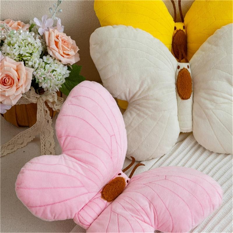 Soft Plushes Butterfly Pillow for Bedroom Living Room Decoration and Kids Room