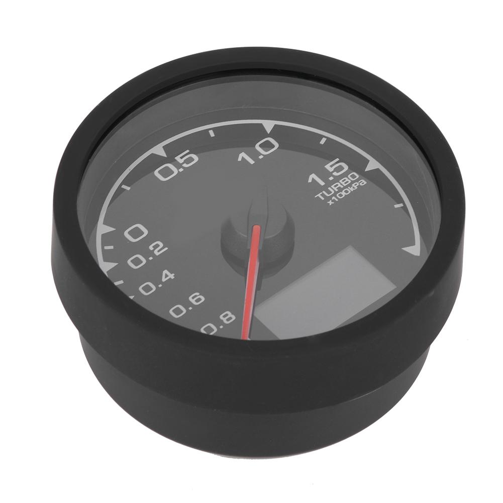 Auto Car 2.5in Digital Turbo Boost Gauge Meter 12V 7 Colors Backlight Universal