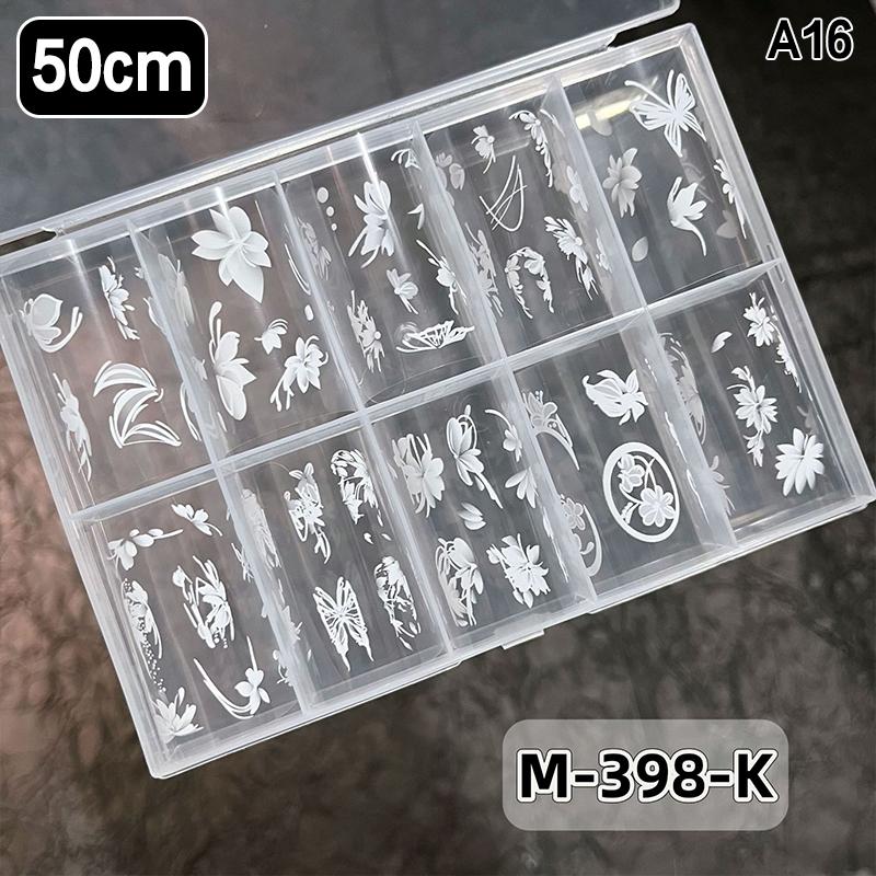 10 Rolls Nail Transfer Foils Sticker Black White Red Lace Flowers Nail Art Nail Charms Diy Nail Decoration Manicure Accessories