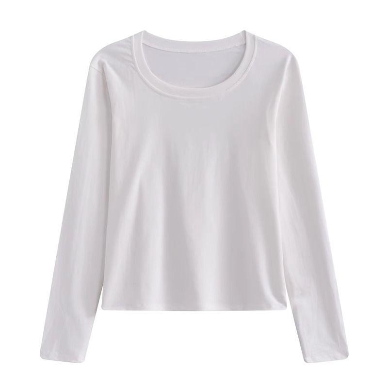 Tricou de damă cu gât U, mâneci lungi, croială slim fit - Colecția Toamnă/Iarnă