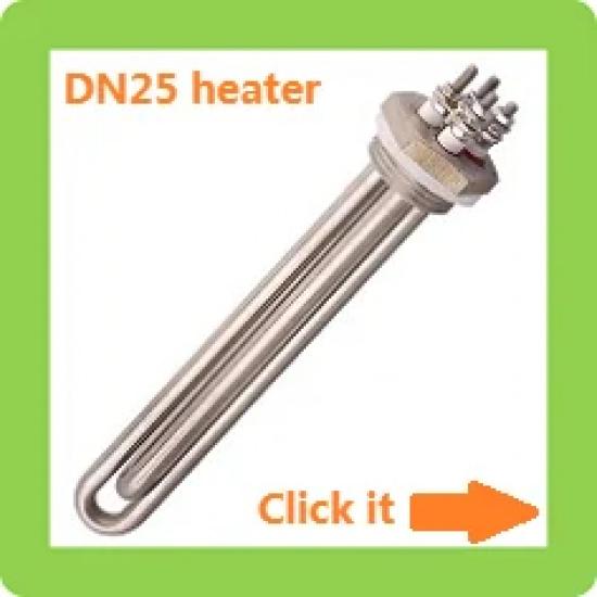 DN20(3/4 ")Heizpatrone 220V Elektrischer Warmwasserbereiter Zylindrisches Tauchheizelement 250W/500W/1kW/1.5/2kW SUS304