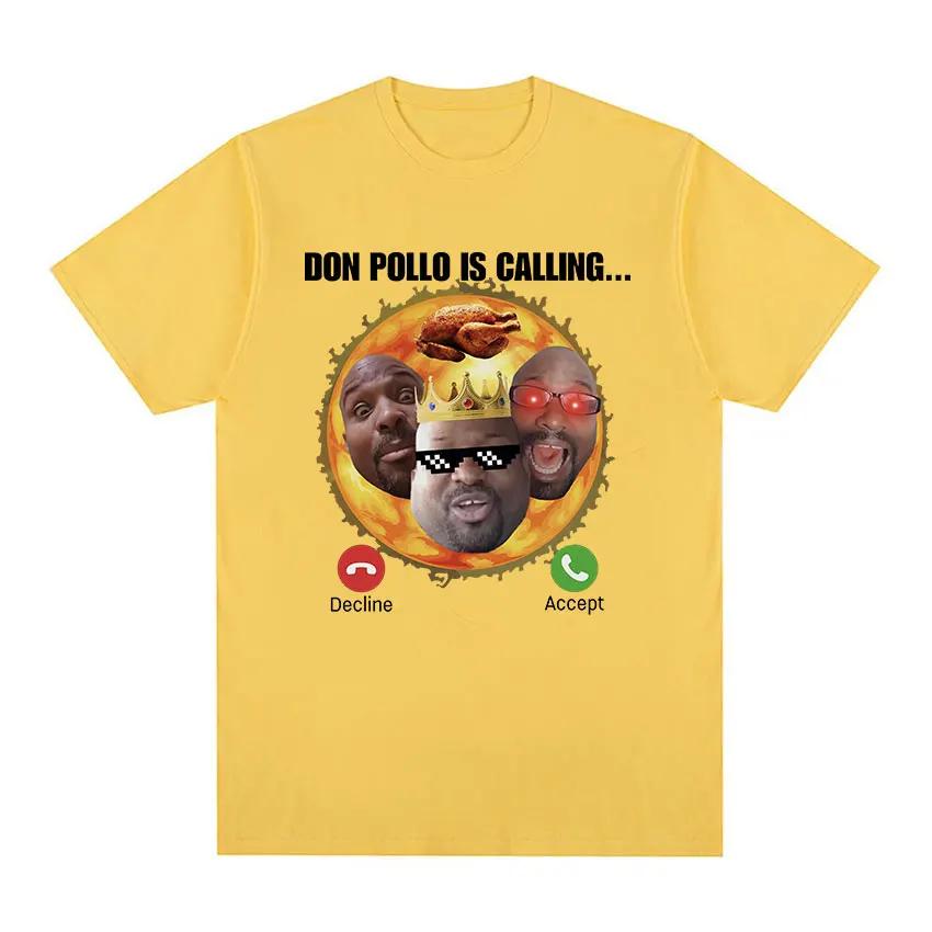 

Футболка с рисунком забавного мема Don Pollo Ohio King Top Clothing Футболка женская ретро мода повседневная футболка большого размера 4XL