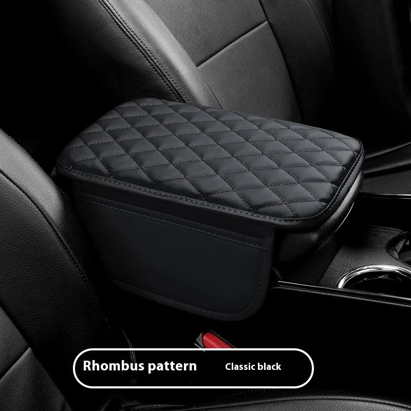 Auto Mittelkonsolenabdeckung Armlehnenbox Polster mit Tasche Armlehnenmatte Ellbogen Armlehnen-Aufbewahrung für VW Jetta Mk6