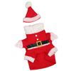 Dog Christmas Costume Warm Cute Skin Friendly Pet Puppy Christmas Suit with Hat for Daily Party Red White XL