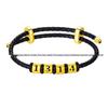 Shuibei 999 Reingold Ping'an Schnalle Armband mit goldenen Glücksperlen - Geflochtenes Handseil Valentinstag Qixi Geschenk