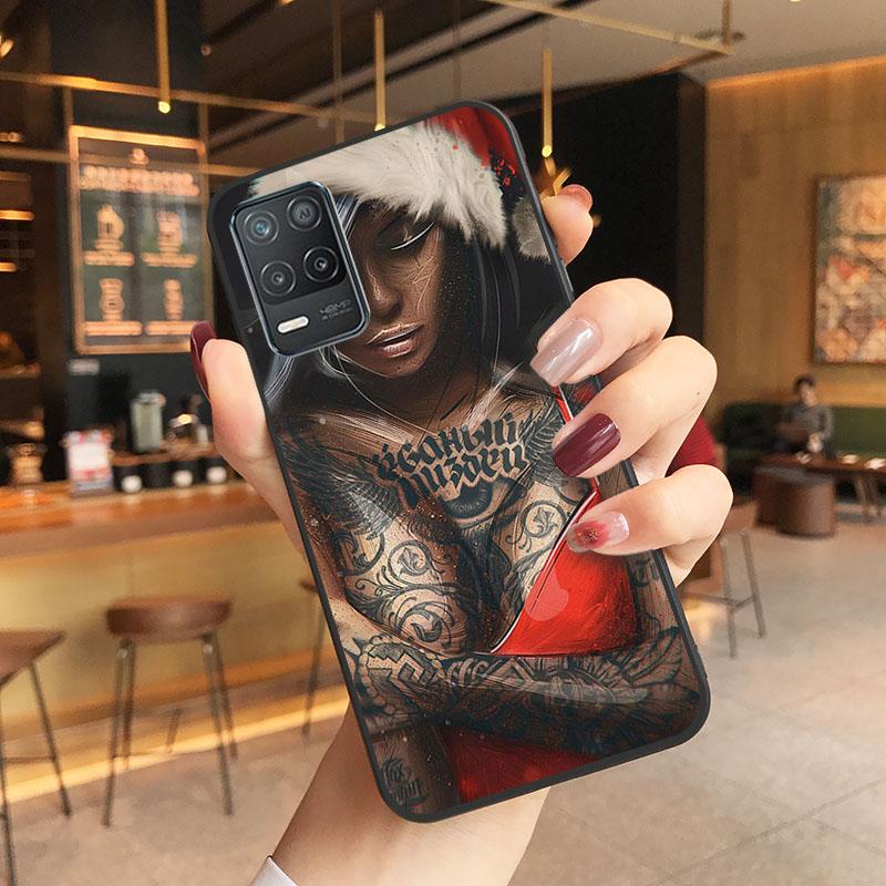 Sexy Ärmel Tattoo Mädchen Telefon Fall für OPPO Realme GT 2 Pro X2 Pro XT C25S 8 7 6 Pro 6i GT Master C3 C21 C21Y C11 X3 SuperZoom