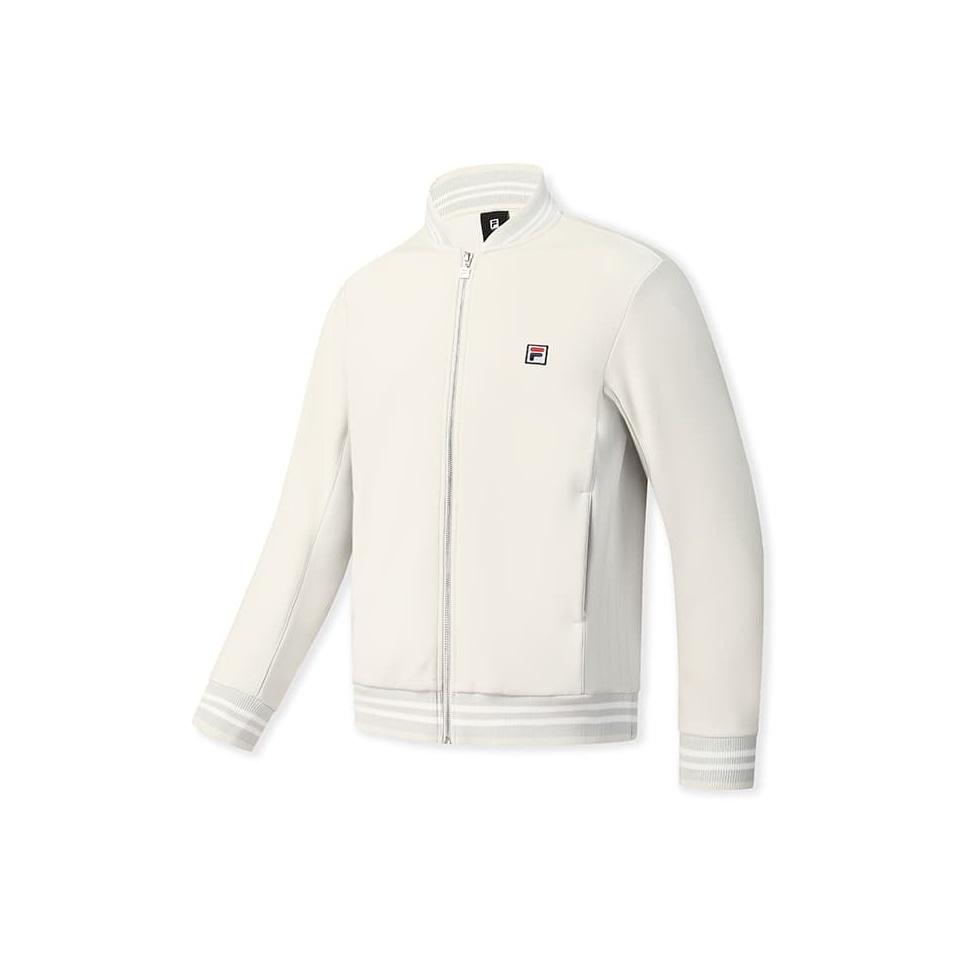 FILA Tennis Fashion Minimalist Personality Trendy Casual Comfortable Versatile Knitted Jacket Men jackets Antelope-White A11M543511FIV