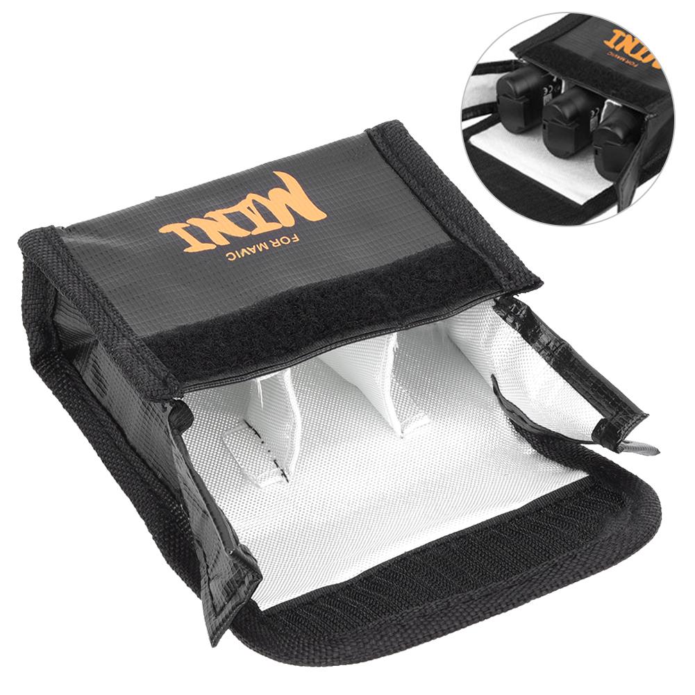High Temperature Resistance Explosion Proof Lithium Battery Case Safety Bag for Mavic Mini(Black )