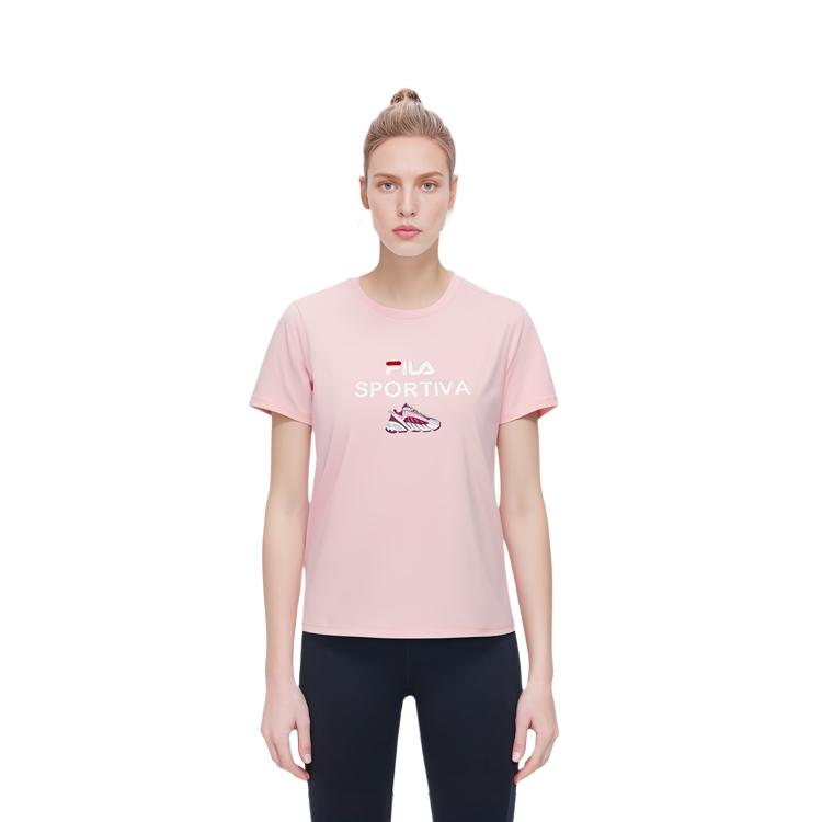 Fila Baselayer Short Sleeve T-Shirt Women Tops Pink F11W028158F-PK