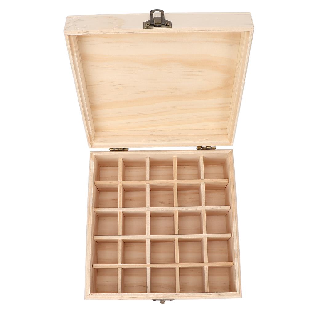 Essential Oil Storage Natural Pine Safe Durable Detachable Portable Essential Oil Case for Home Travel