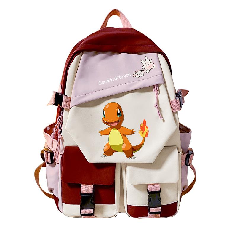 Pokemon Pokémon Elf Peripheral Printing Casual Backpack Elementary and Secondary School Students Large Capacity Backpack