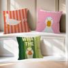 What The Duck Print Art Funny   Decorative Room Aesthetics Pillow Case Home Decor Bedroom Sofa Bed Couch Pillow Cover 45x45