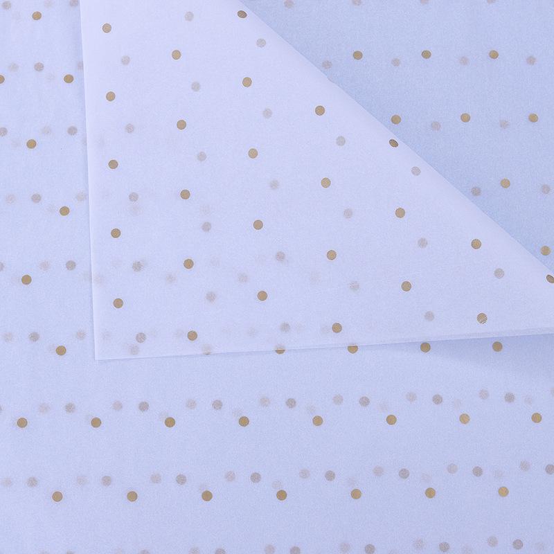 Peach Heart Polka Dot Floral Wrapping Paper - 10 Sheets