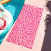 Pattern P-Pink Leopard Lip Print Towel Microfiber beach towel, quick-dry, sand-free, ultra-fine fiber, super soft.
