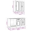 Kitchen Unit KALMAR 5 Pcs Concrete Grey Engineered Wood