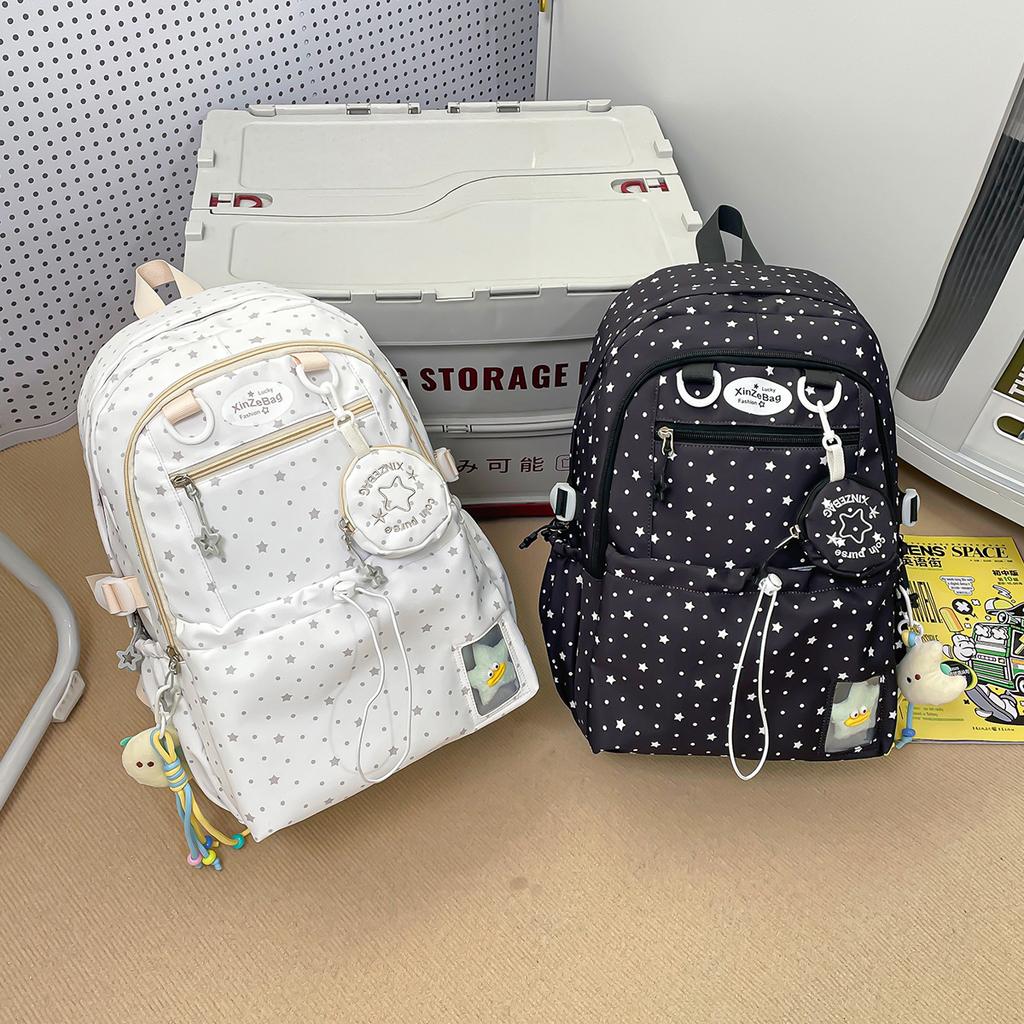 Schoolbag Cute Little Fresh Girl Schoolbag Primary and Secondary School Students Large Capacity Lightweight Backpack Going Out Small Backpack