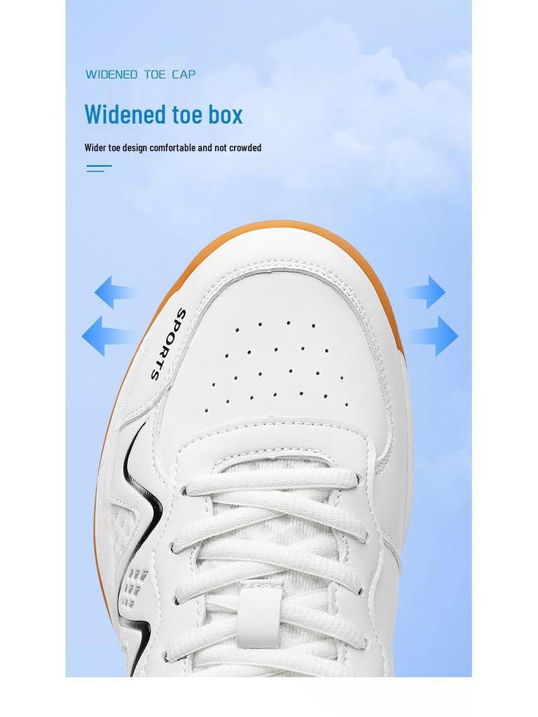 Professional Leather Sports Shoes for Men and Women: Plus Size Badminton, Table Tennis, and Tennis Training Shoes