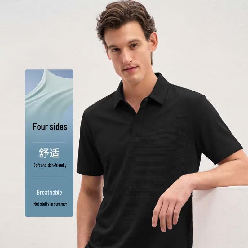 EMZ Men s Easy Care Soft Short Sleeve Polo Shirt L