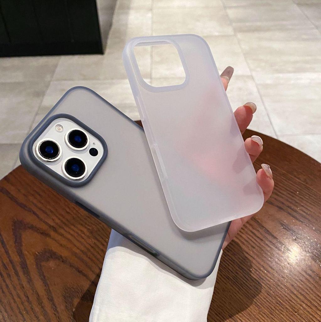 Ice Transparent Liquid Silicone Case for Apple 17 Pro/16 Solid Color Minimalist iPhone 15 Pro/14/13, Thin Design for Men & Women
